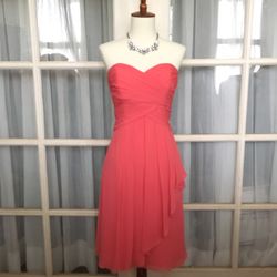 Coral Pink Sweetheart Dress