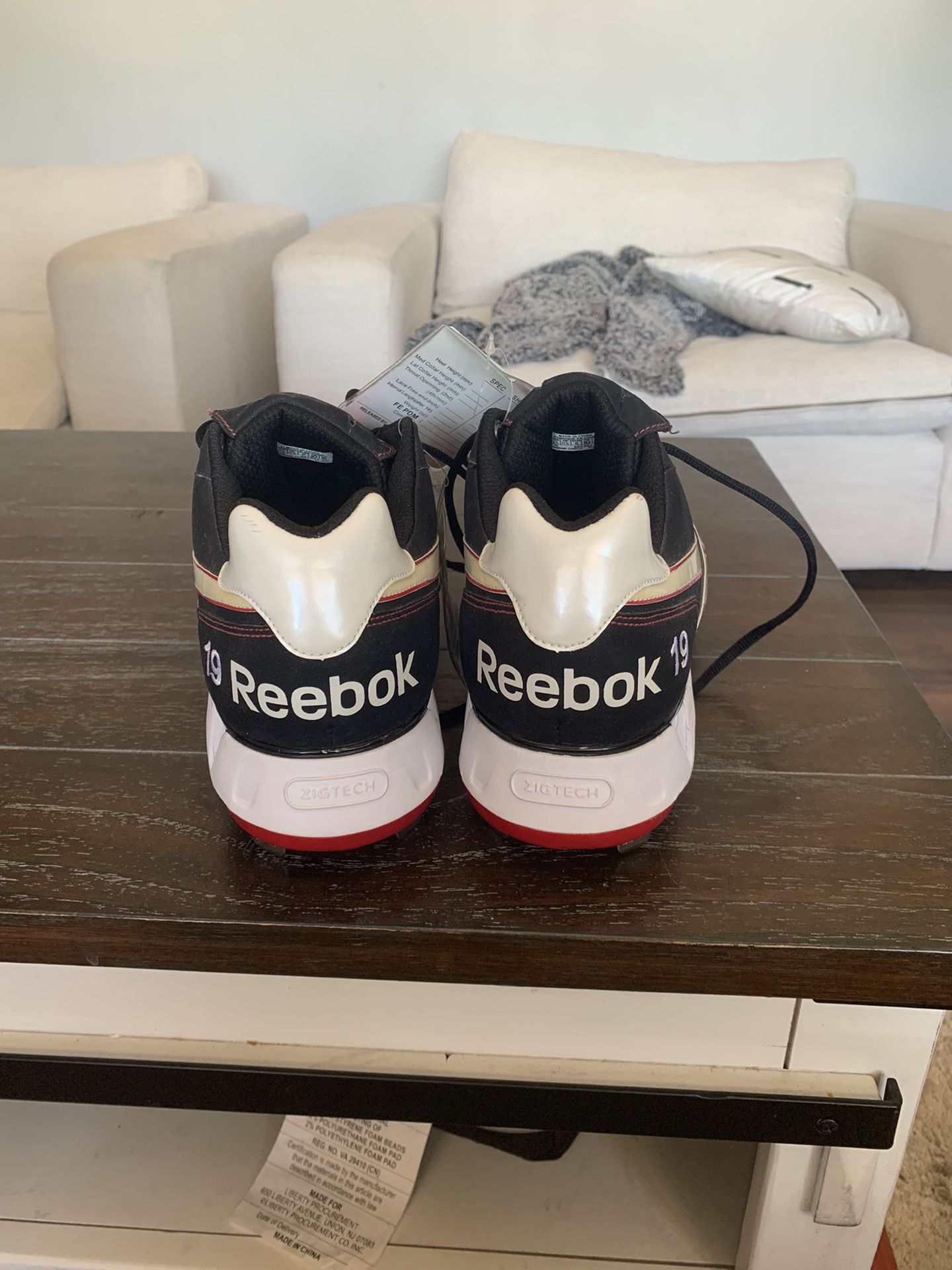 MLB Player Zach Duke Reebok Zig tech Baseball Cleats Team sports