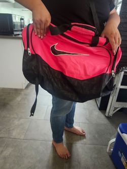 Pink nike gym bag