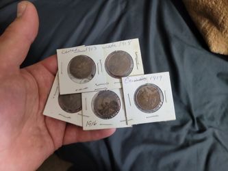 5 Set Of Canada Cents 