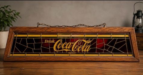 Coca-Cola Stained Glass Pool Table Light