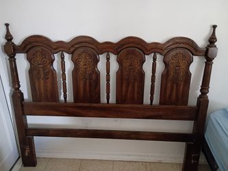 Queen real wood headboard