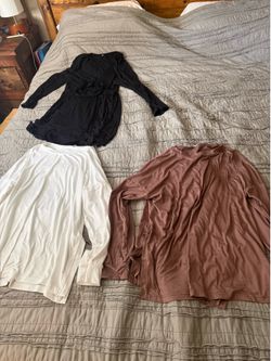 Maternity shirts and hospital gowns