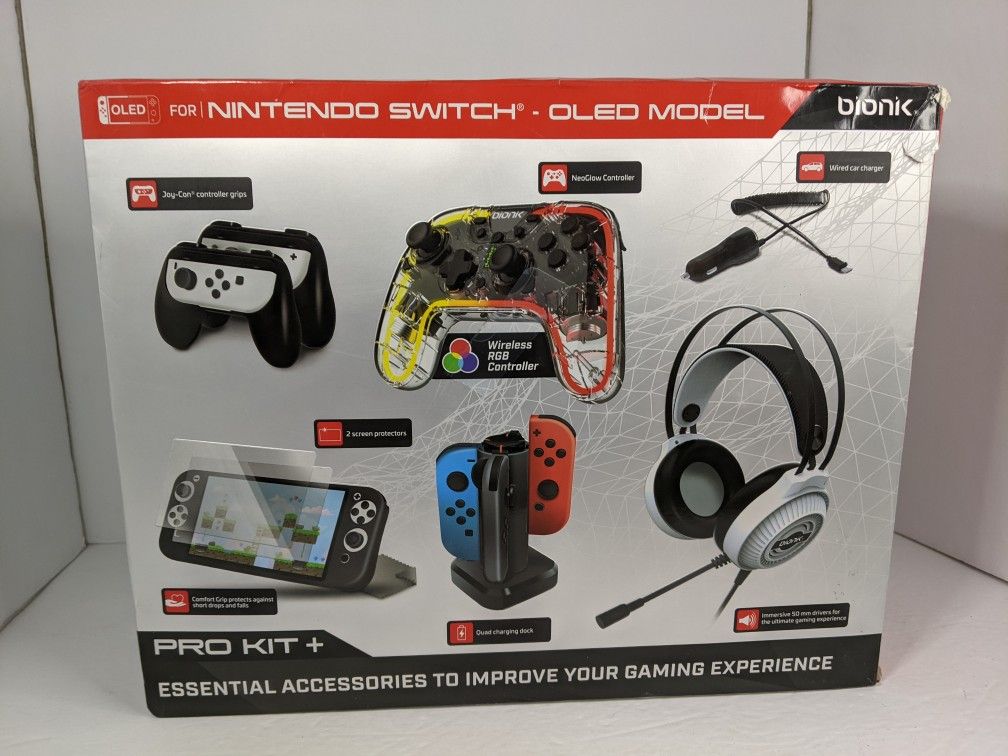 Bionik Pro Kit Plus Essential Accessories For Nintendo Switch OLED