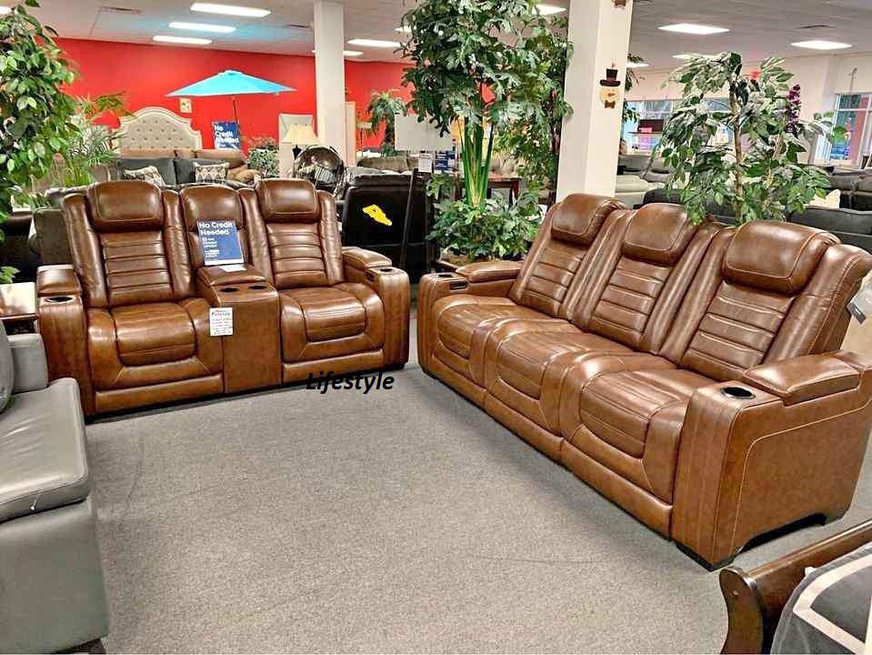 Backtrack Chocolate Power Reclining Living Room Set 📌 Fast Delivery,  Finance Available 