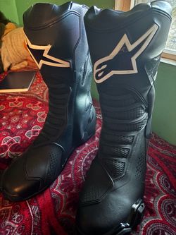 Alpinestars SMX-6 v3 Vented Motorcycle Boots Black Size EU 44/ US 9.5 – Worn Once, Like New