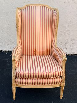 Bernhardt Hibriten antique French Louis XVI Style Wingback Armchair
