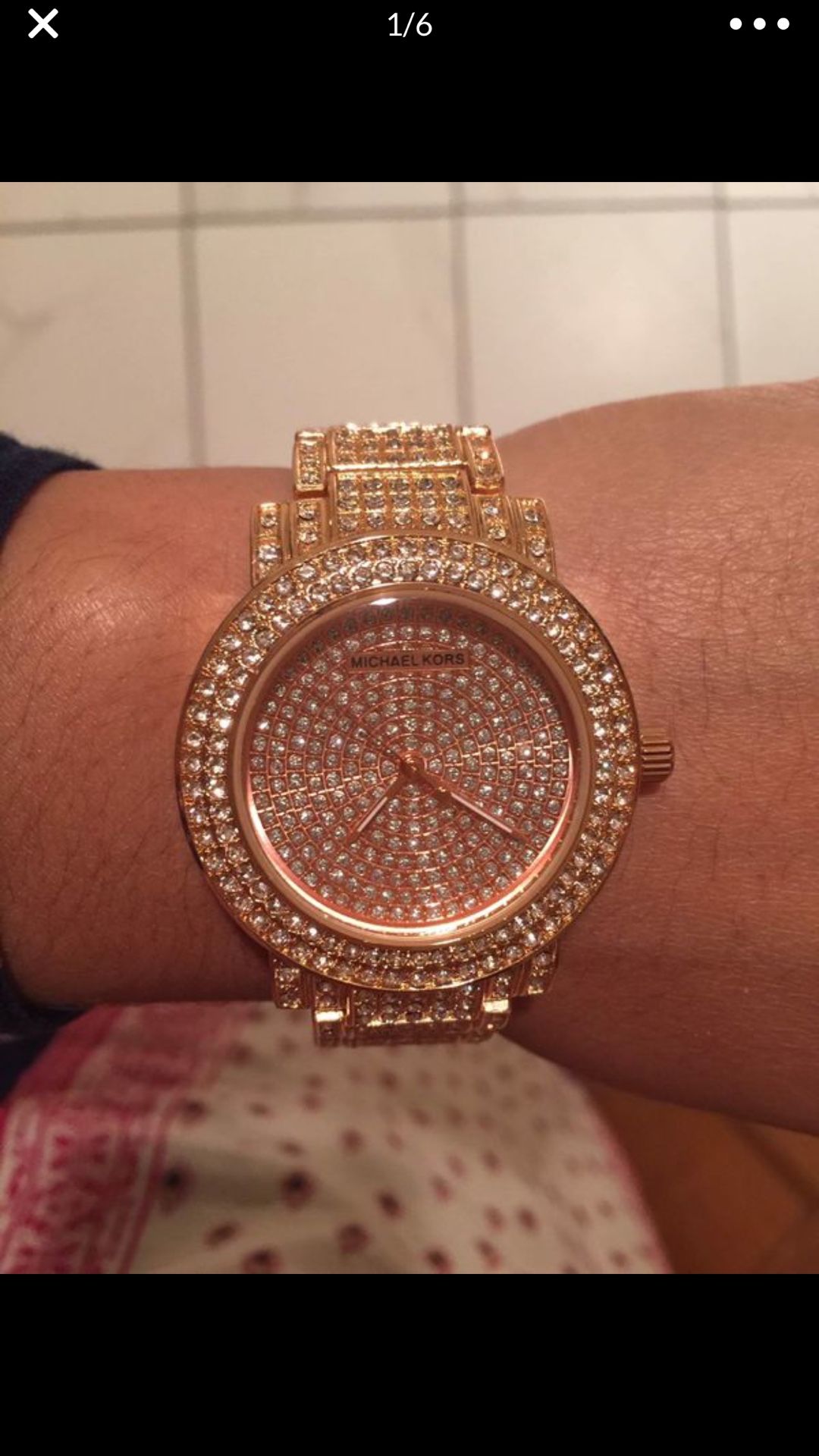 Mk Michael kors rose gold tone watch