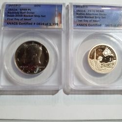 2019-D And 2019-S Rocket Ship 2-Coin Set