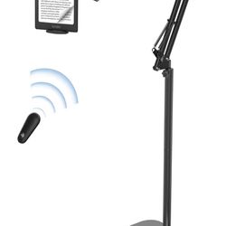 Floor Stand Tablet Mount with Clicker, Holder for Kindles Tablets iPhones 4.7-12.9 inch(Black)