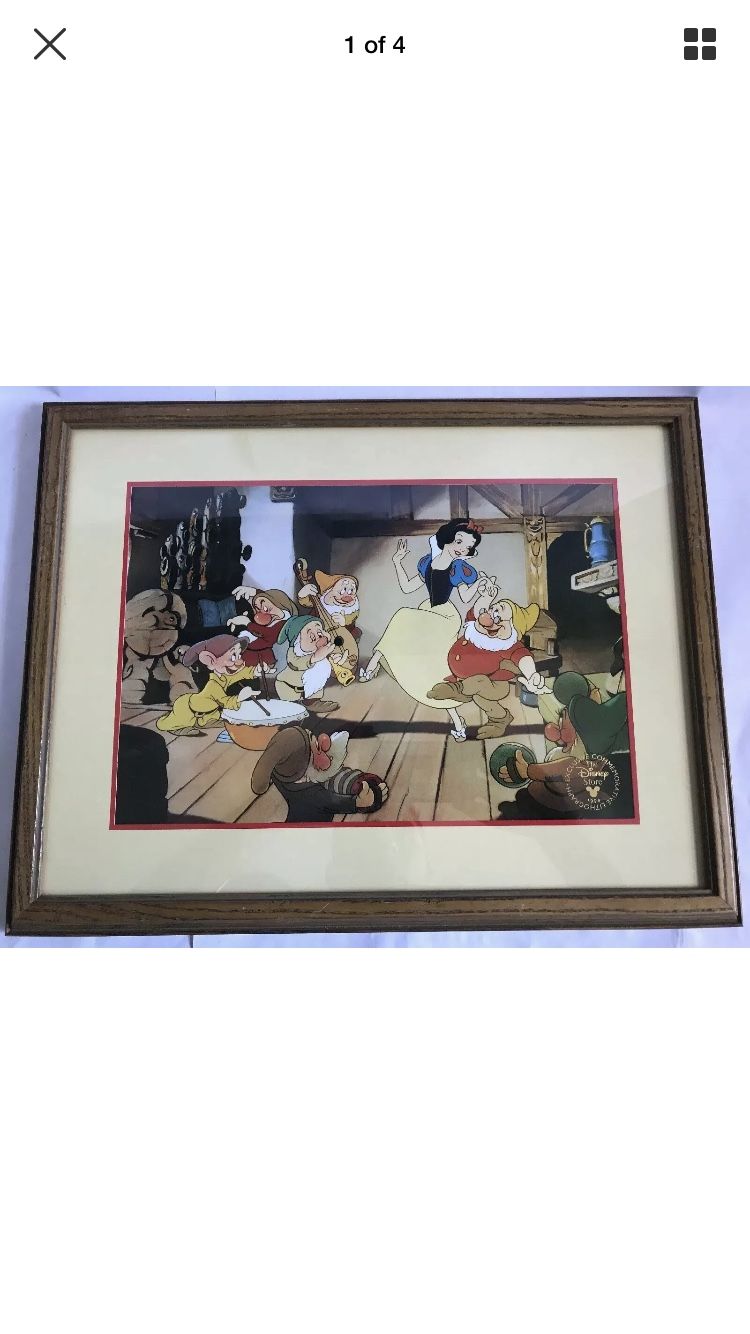 Disney Exclusive Commemorative Lithograph Snow White And The Seven Dwarfs