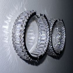Crystal Hoop Earrings 