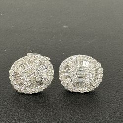 14KT WG  .60 CTW DIAMOND EARRINGS 