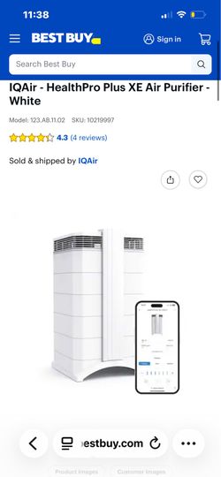 IQ Air Healthpro series air purifier