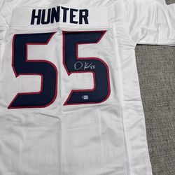 DANIELLE HUNTER Signed Autograph Custom Jersey- Metabilia Coa - Houston Texans