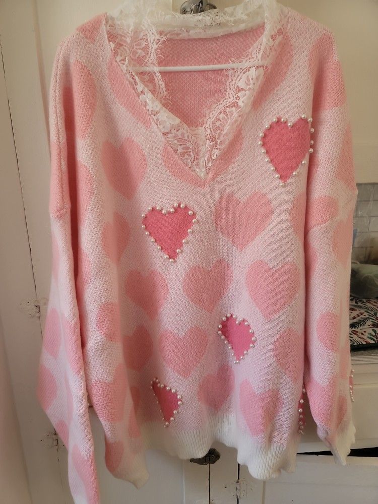New Hearts Sweter Size 5X