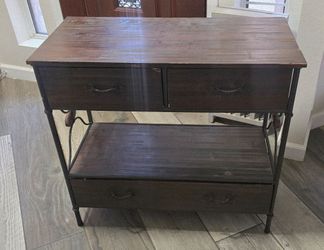 Rustic wood console table