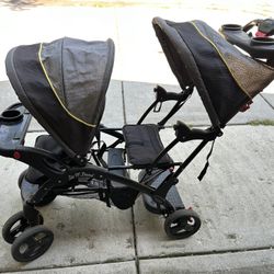 Sit N Stand Double Stroller For Toddler & Baby
