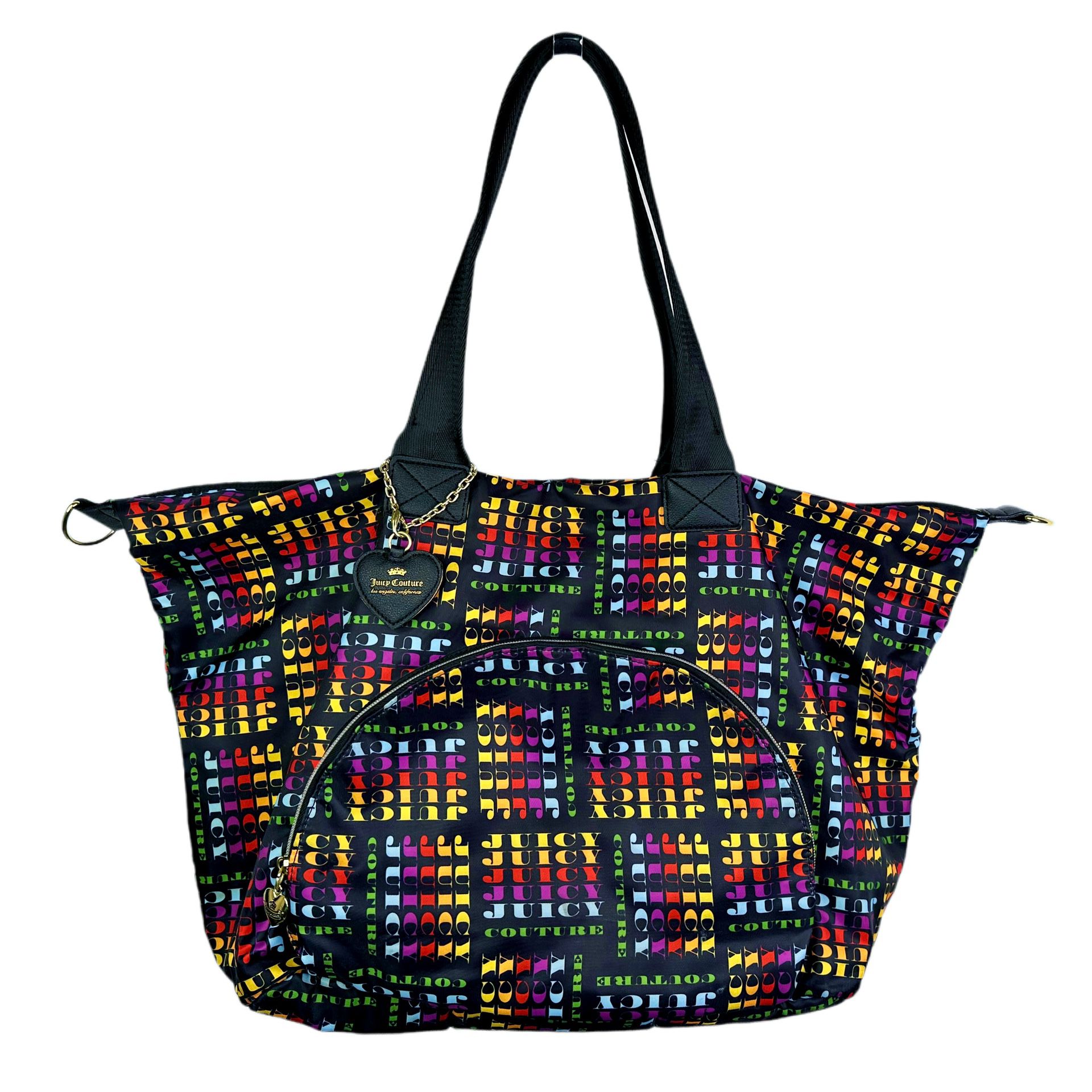 Juicy Couture Rainbow Spell-Out Tote / Shoulder Bag 