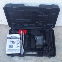 Electric Rotary Demolition Chipping Hammer Combination Rotary Hammer Drilling Chisels & Drill Bits Set with Case (1000W)