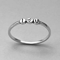 I <3 U Stainless Steel Ring 