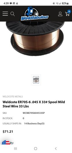 Mig Welding Spool Brand New Mild Steel Wire 33 Lbs