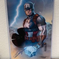 Captain America Thor’s Hammer COA Boss Logic Art Print 11x17