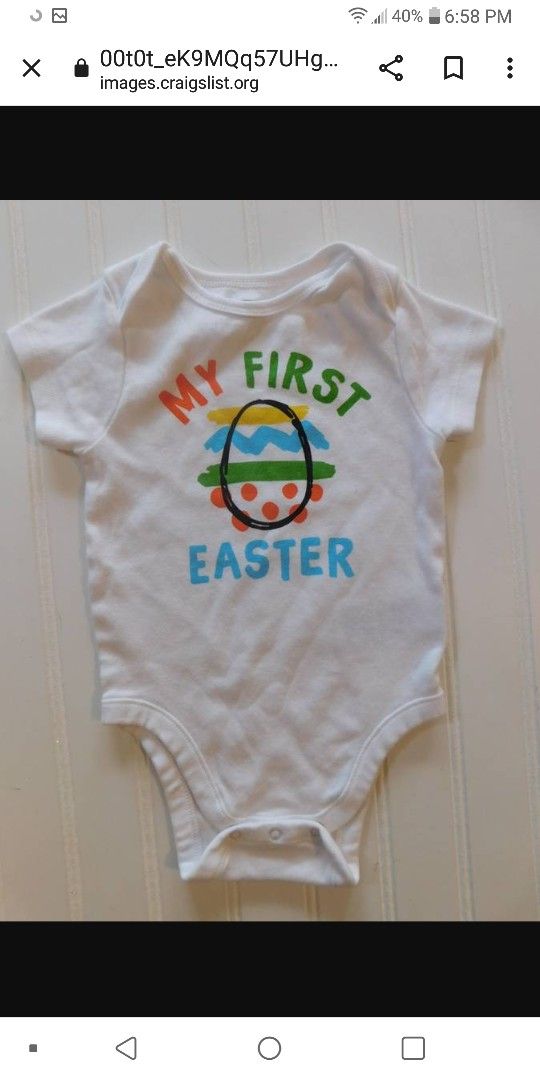 Old Navy MY FIRST EASTER Bodysuit size 6-12 Months