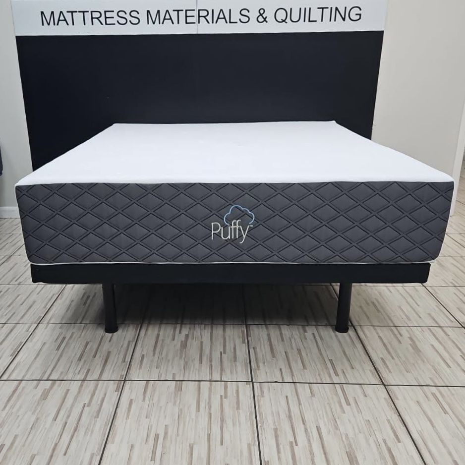 Queen Size Mattress Memory Foam Puffy Of 12” Inches Thick Firm New From Factory Wrapped in Plastic Same Day Delivery