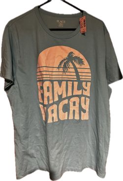 The Childrens Place 'Family Vacay' Graphic Tee - Seafoam & Peach