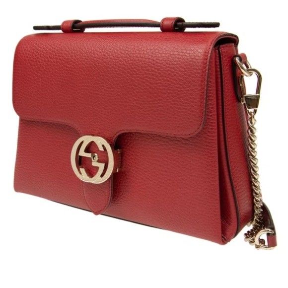 Gucci Red Leather Bag. Like New w/ Dust Bag.