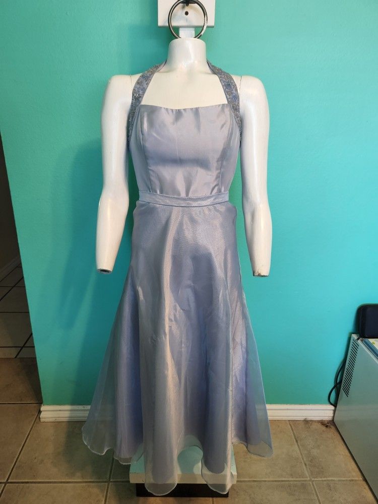 2 Piece Periwinkle Tea Length Dress