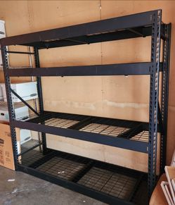Gray heavy duty racks for storage
