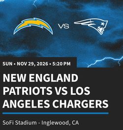 LOS ANGELES CHARGERS VS NEW ENGLAND PATRIOTS