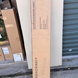 Mantels Direct 48-in W x 3-in H x 8-in D Austin Sable Stained Pine Hollow Farmhouse Fireplac...