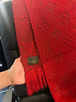 Auth Louis Vuitton Red Scarf