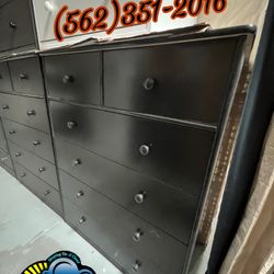 Black Duplex Compressed Jumbo Dresser Cajonera Comoda 