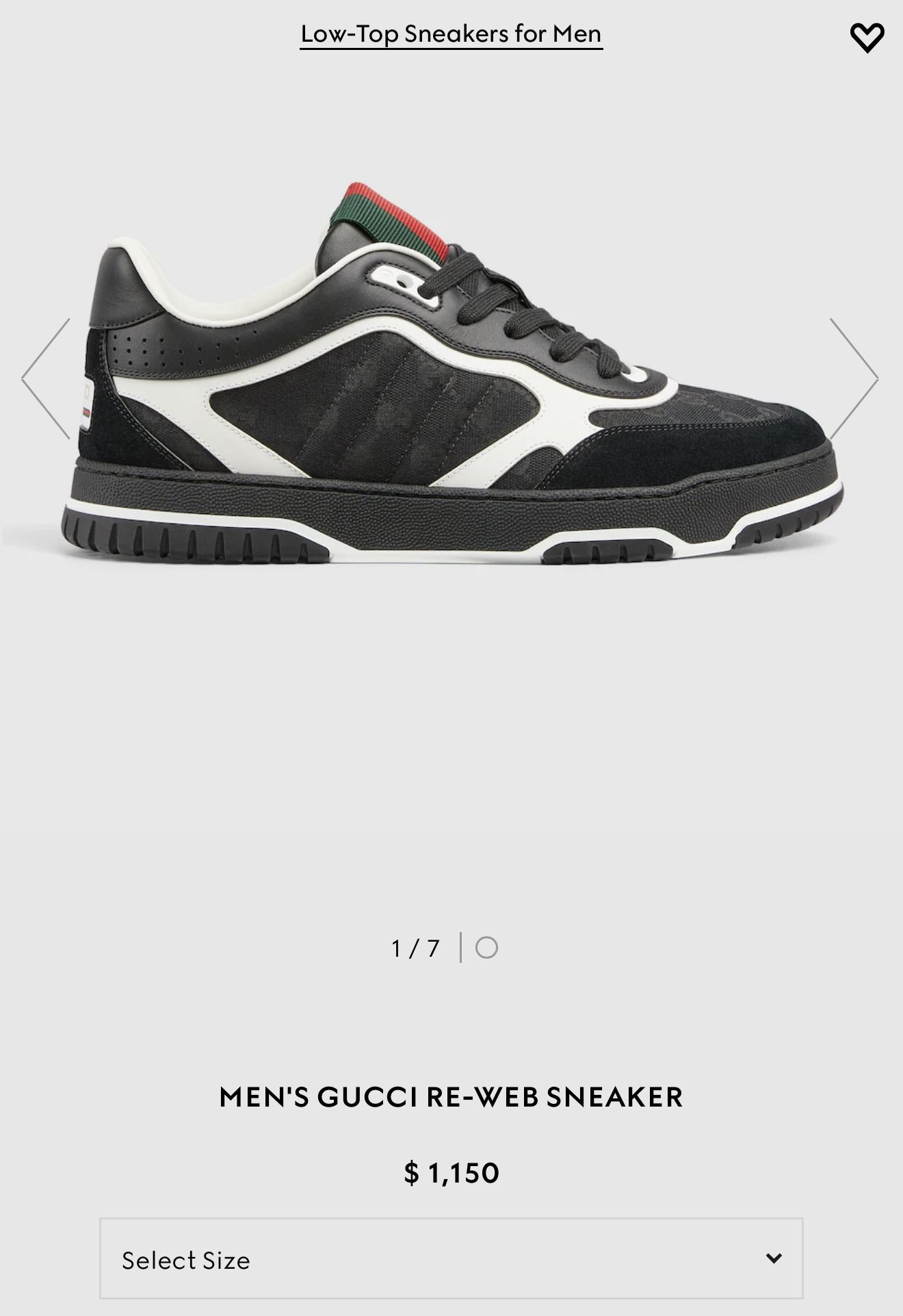 MEN'S GUCCI RE-WEB SNEAKER
