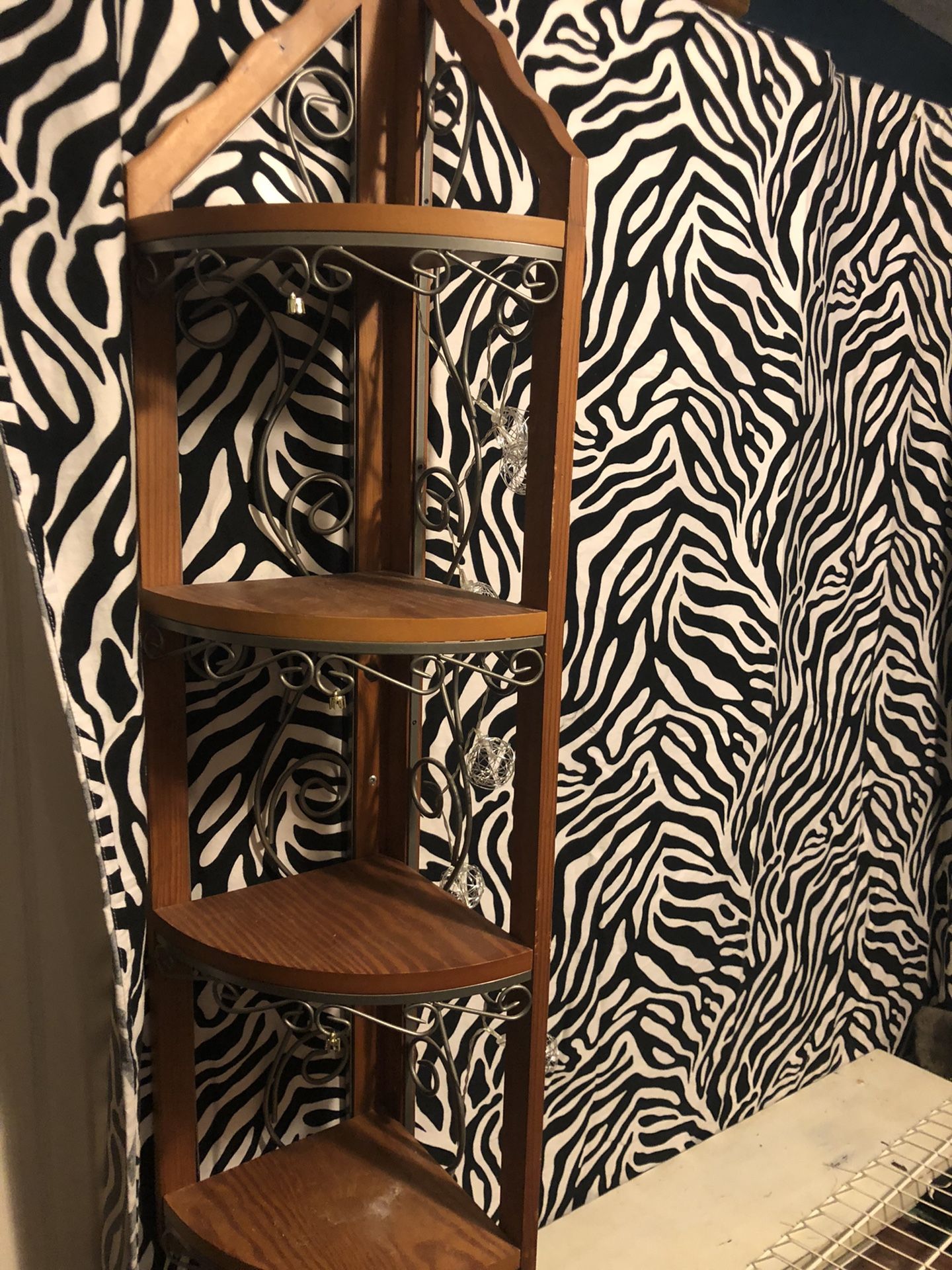 Two Corne Shelves Wooden Storagej Display