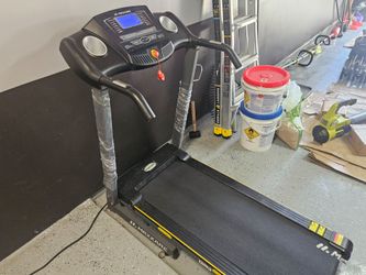 MaxKare Treadmill with 15 Pre-Set Programs, LCD Screen, Cup Holder & Wheels, Foldable