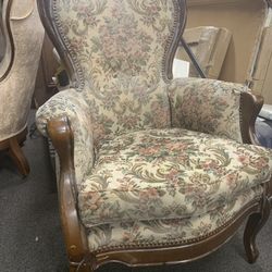 Vintage upholstered Slipper Chair