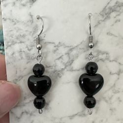 New, Obsidian Hearts With Black Onyx.