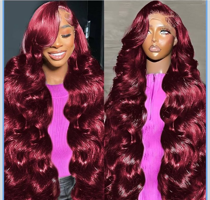 Burgundy Lace Front Wigs