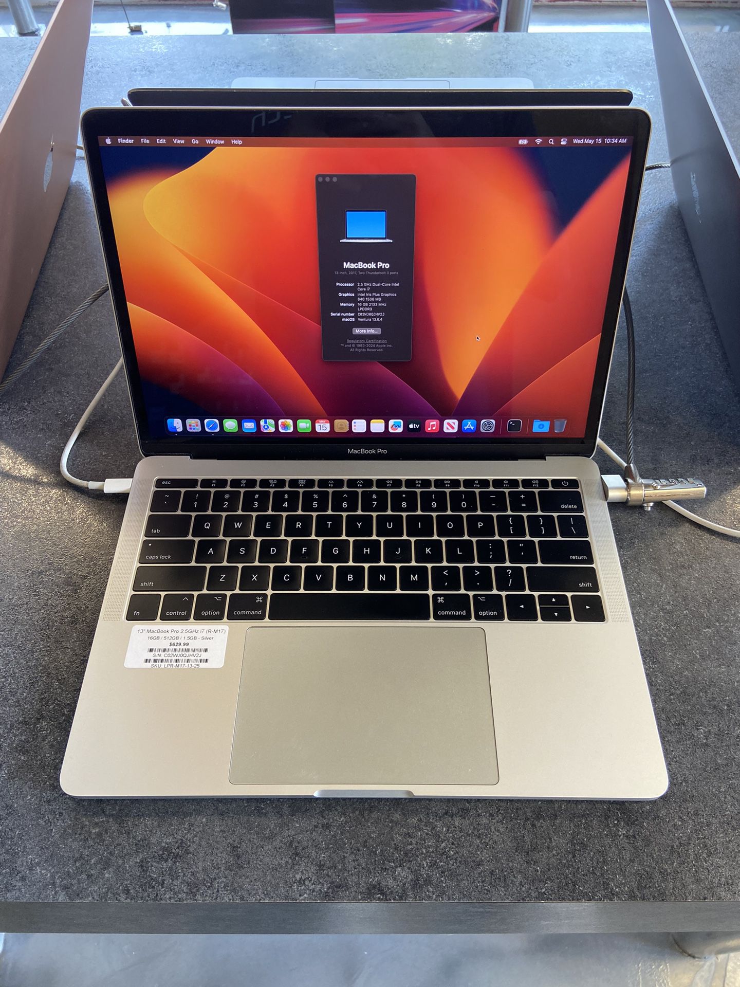Apple MacBook Pro 13" - Intel i7, 16GB RAM, 512GB SSD, Silver