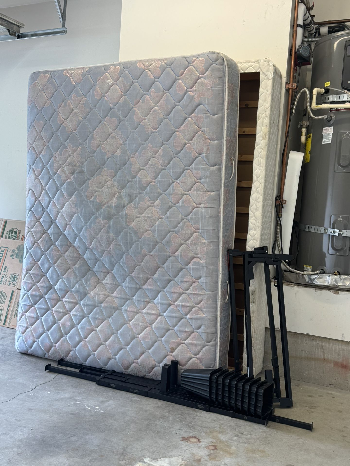 FREE QUEEN MATTRESS, BOX SPRING AND FRAME