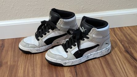 Boys' Shoes - Puma Rebound Mid Layup Marble Sneakers