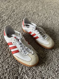 Adidas Samba OG in cloud white and solar red