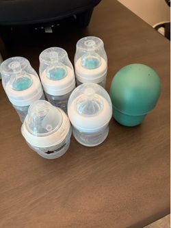 Assorted baby bottles