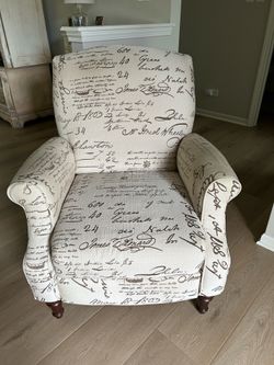 Reclining chair script pattern