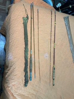 2 nice vintage bamboo fly fishing poles